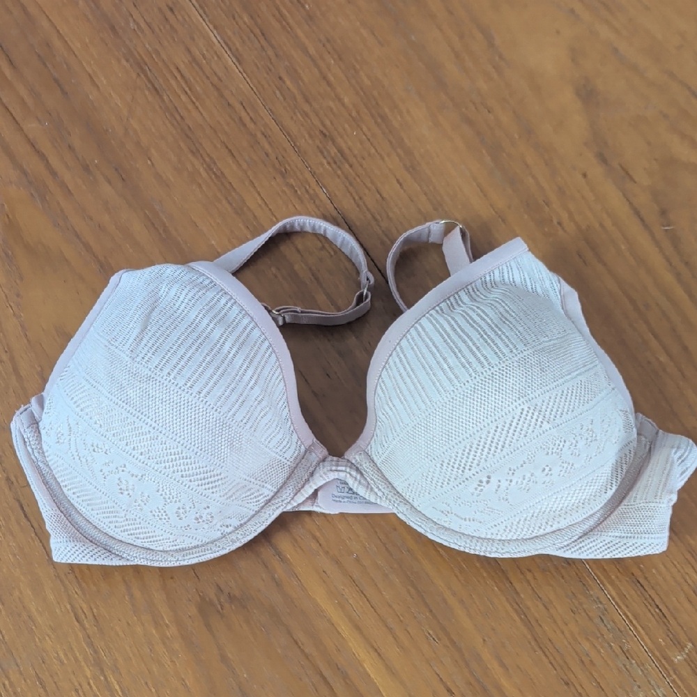 ThirdLove Everyday Lave Plunge Bra GUC Pink Size 34D